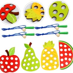 Joc dexteritate si indemanare Fructe, joc de snuruit, 3 ani