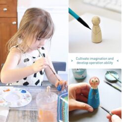 Joc din lemn de tip Montessori - Set 50 cilindrii natur