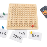 Joc educativ din lemn cu numere-Tabla Inmultirii, 6 ani+