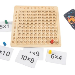 Joc educativ din lemn cu numere-Tabla Inmultirii, 6 ani+