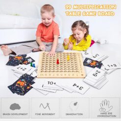 Joc educativ din lemn cu numere-Tabla Inmultirii, 6 ani+