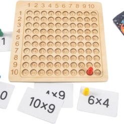 Joc educativ din lemn cu numere-Tabla Inmultirii, 6 ani+