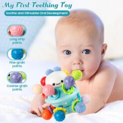 Jucarie interactiva bebelusi, Ventuza si jucarie dentitie, 0 luni