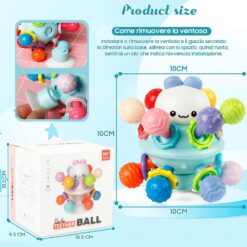 Jucarie interactiva bebelusi, Ventuza si jucarie dentitie, 0 luni