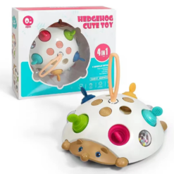 Jucarie senzoriala si motrica, Arici cu spinner, 0 luni+