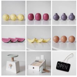 Magazin din lemn cu accesorii, 3 ani 001