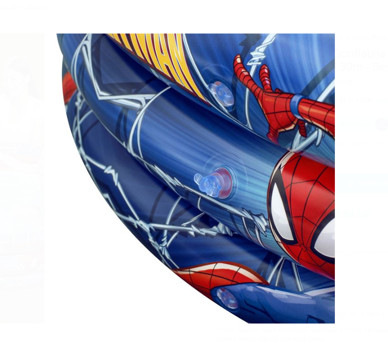 Piscina Copii Spiderman,1.22 m x 30 cm, 2 ani+