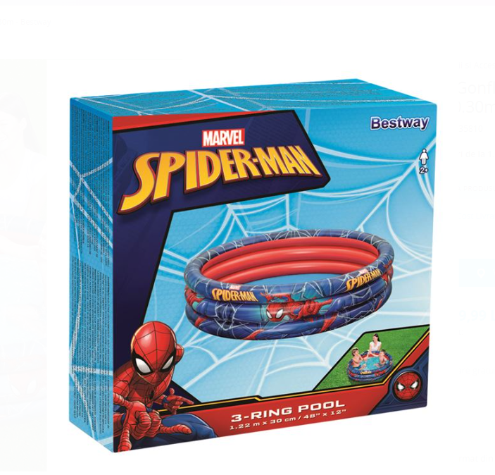 Piscina Copii Spiderman,1.22 m x 30 cm, 2 ani+