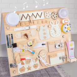 Placa senzoriala cu activitati Montessori - Busy Board