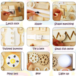 Placa senzoriala cu activitati Montessori - Busy Board