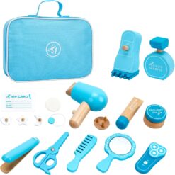 Set fashion coafor - gentuta cu accesorii din lemn,3 ani