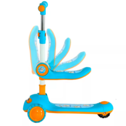 Trotineta pliabila cu 3 roti si lumini, 3 ani+, albastru 01