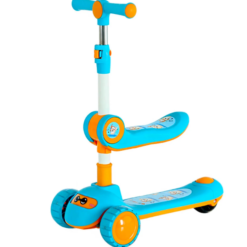 Trotineta pliabila cu 3 roti si lumini, 3 ani+, albastru 01