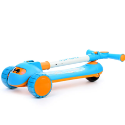 Trotineta pliabila cu 3 roti si lumini, 3 ani+, albastru 01