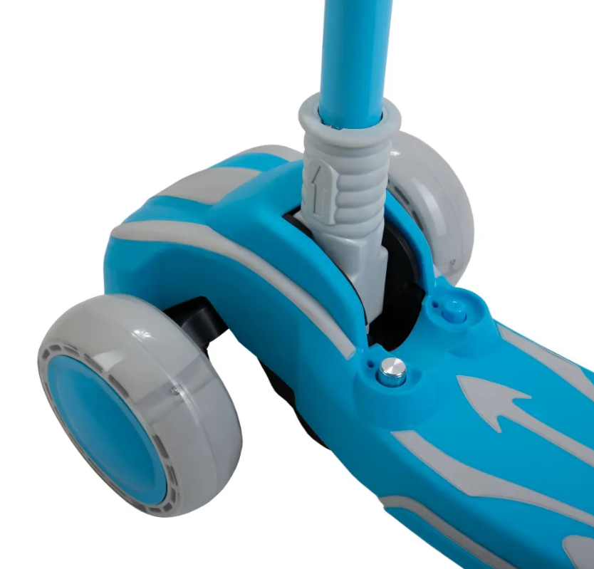 Trotineta pliabila cu 3 roti, lumini, 3 ani+, Albastru