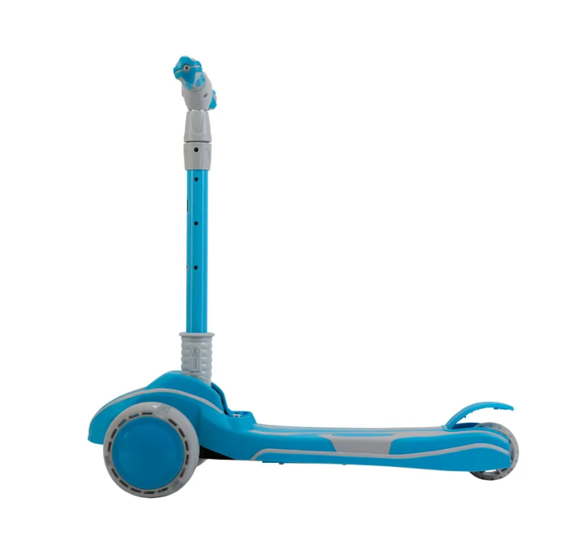 Trotineta pliabila cu 3 roti, lumini, 3 ani+, Albastru