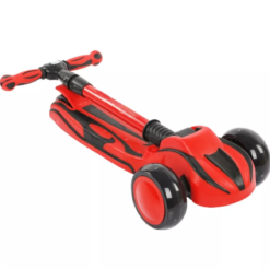Trotineta pliabila cu 3 roti, lumini, 3 ani+, Rosu