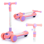 Trotineta pliabila cu 3 roti si lumini, 3 ani+