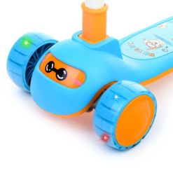 Trotineta pliabila cu 3 roti si lumini, 3 ani+, albastru