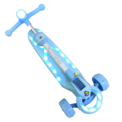 Trotineta pliabila cu 3 roti, sunete si lumini, 3 ani+, Albastru