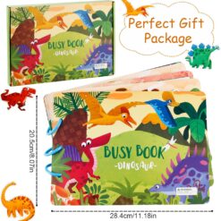Carte cu stickere reutilizabile, Busy Book, Dino, 3 ani