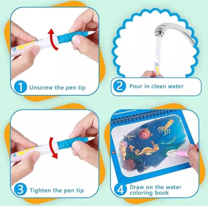 Carte de colorat cu apa-Printese