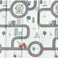 Covor de joaca din spuma termoizolant cu doua fete 200 x 180 cm, pliabil