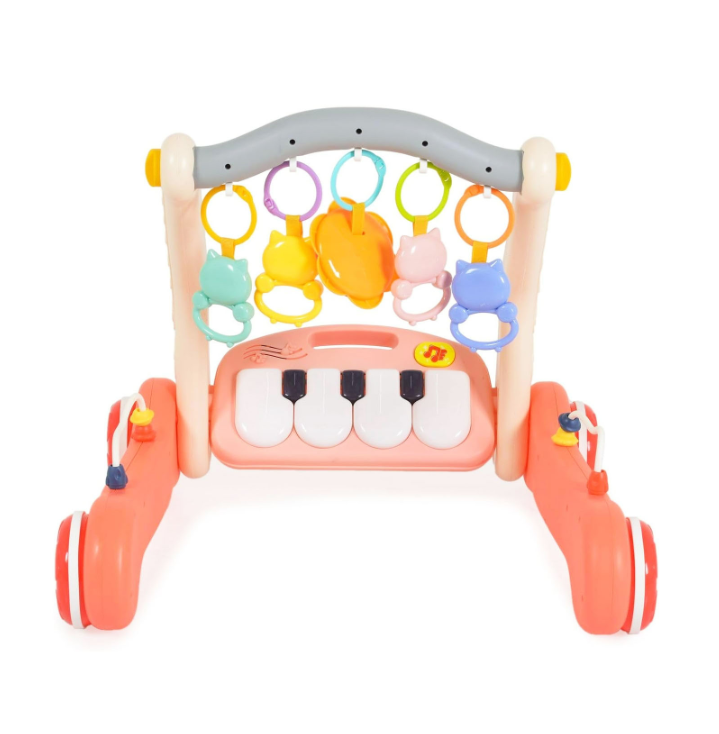 Joc 2 in 1, Antepremergator si saltea de joaca, 0 luni+, Roz