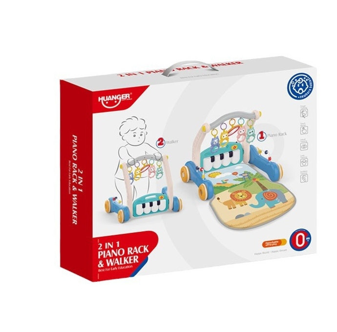 Joc 2 in 1, Antepremergator si saltea de joaca, 0 luni+, Roz