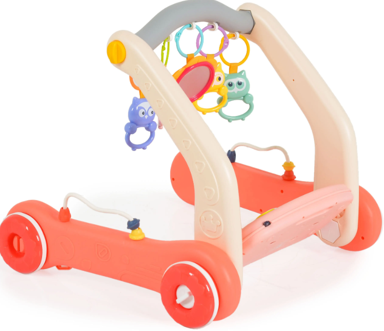 Joc 2 in 1, Antepremergator si saltea de joaca, 0 luni+, Roz