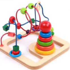 Joc Montessori 2 in 1 - Motricitate si turn de stivuire
