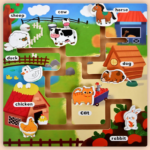 Joc asociere, Animale de la ferma, 3 ani
