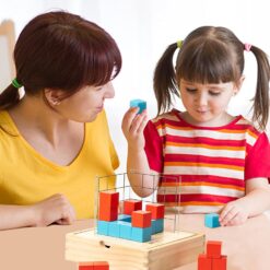 Joc de logic 3D din lemn, 3 ani 01