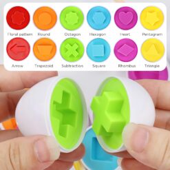 Joc de potrivire forme si culori, Oua educationale, 3 ani