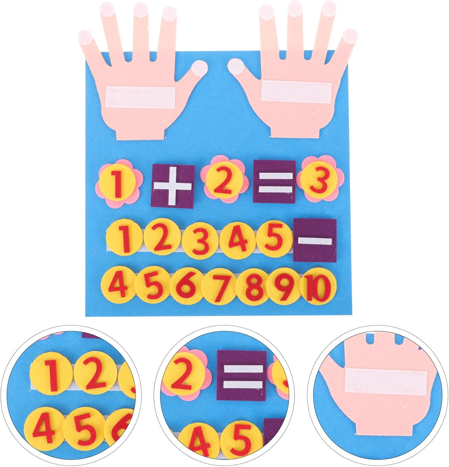 Joc matematica, Numara pe degete, 20 de piese,Multicolor