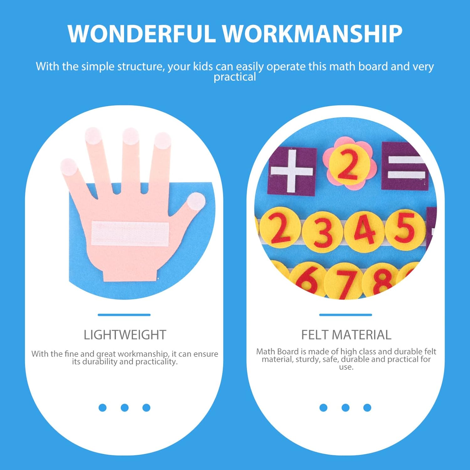 Joc matematica, Numara pe degete, 20 de piese,Multicolor