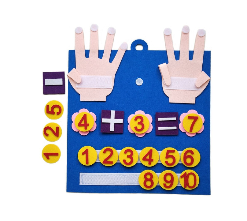 Joc matematica, Numara pe degete, 20 de piese,Multicolor