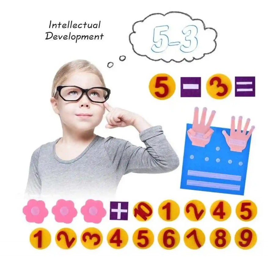 Joc matematica, Numara pe degete, 20 de piese,Multicolor