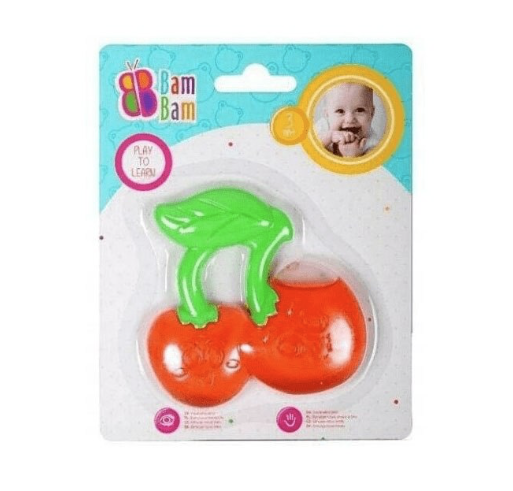 Jucarie bebe senzoriala si pentru dentitie cu gel, refrigeranta - Cirese, Bam Bam