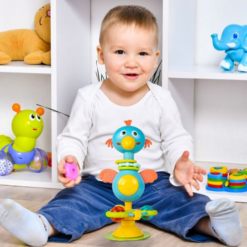 Jucarie bebelusi, Ventuza si jucarie zornaitoare,18 luni, Pasare