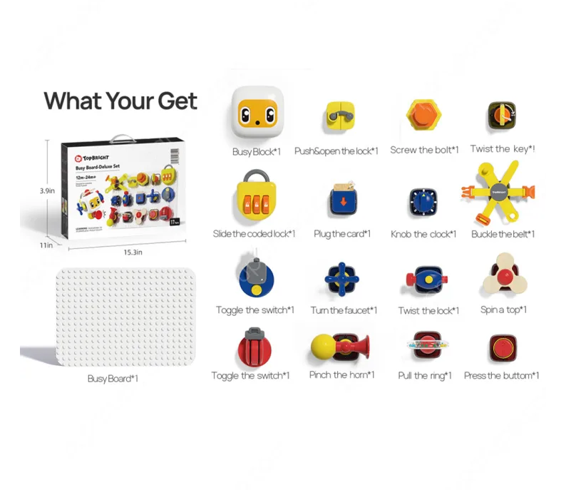 Jucarie interactiva bebelusi - Busy Board, 12luni+ 07