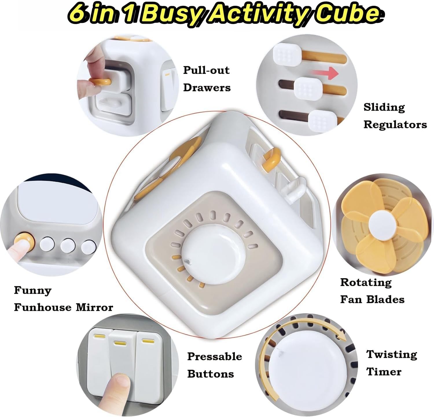 Jucarie interactiva bebelusi - Busy Cube,18 luni 111