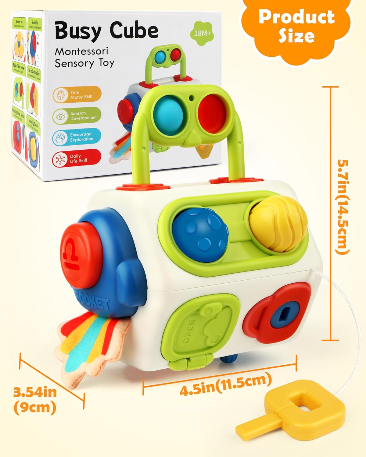 Jucarie interactiva bebelusi - Busy Cube,18 luni 04