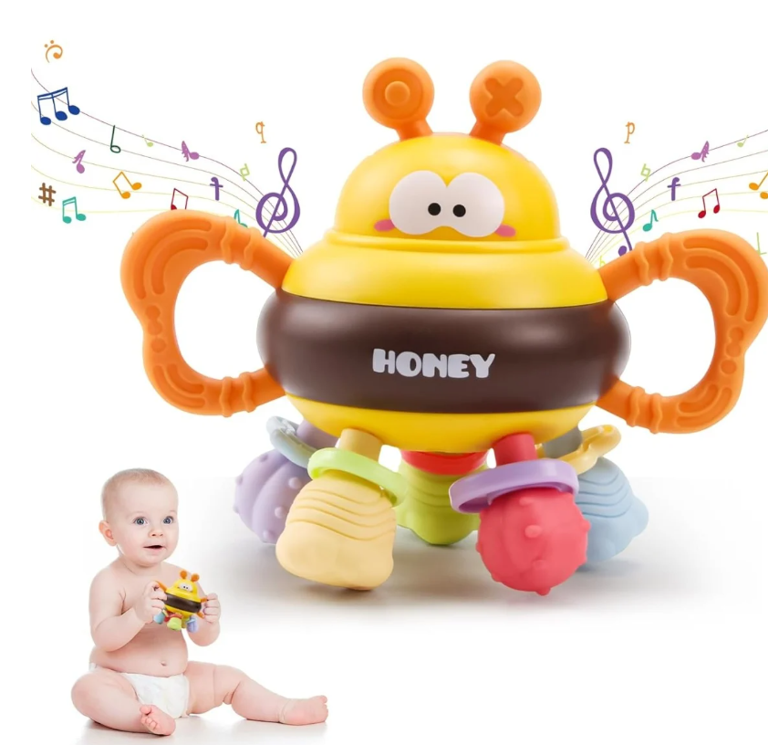 Jucarie zornaitoare si joc dentitie, Albinuta, 18 luni