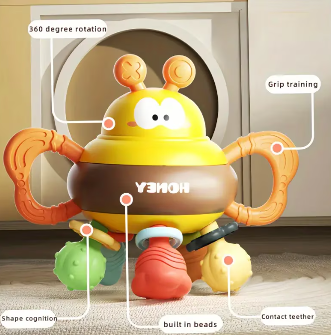 Jucarie zornaitoare si joc dentitie, Albinuta, 18 luni - imagine 9