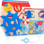 Placa de activitati Montessori, Busy Board, Vapor, 3 ani+