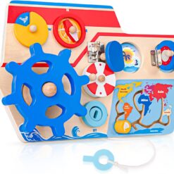 Placa de activitati Montessori, Busy Board, Vapor, 3 ani+