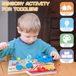 Placa de activitati Montessori, Busy Board, Vapor, 3 ani+