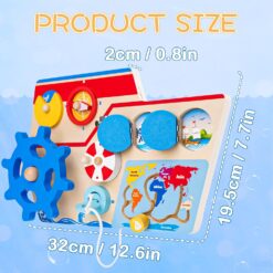 Placa de activitati Montessori, Busy Board, Vapor, 3 ani+