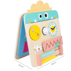 Placa senzoriala cu activitati Montessori, Busy Board, 3 ani